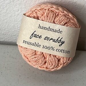 Handmade Pink Face Scrubby - 100% Cotton